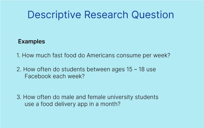 descriptive research question examples quantitative