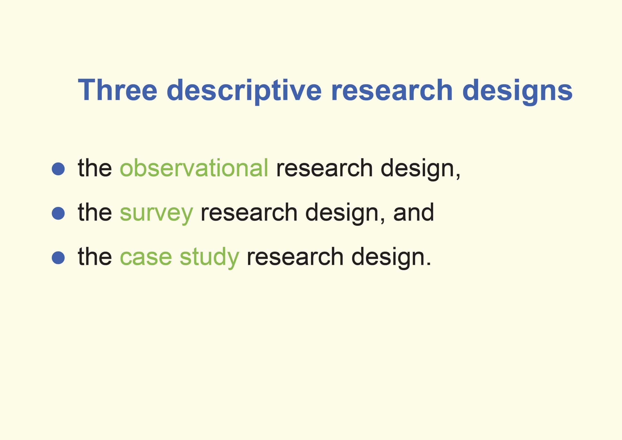 types of descriptive quantitative research design